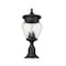 Z-Lite Davina 3 Light Outdoor Pier Mounted Fixture, 9in. W x 22.25in. H, Black 5016PHMR-553PM-BK - alternate 4